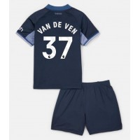Tottenham Hotspur Micky van de Ven #37 Vonkajší Detský futbalový dres 2023-24 Krátky Rukáv (+ trenírky)